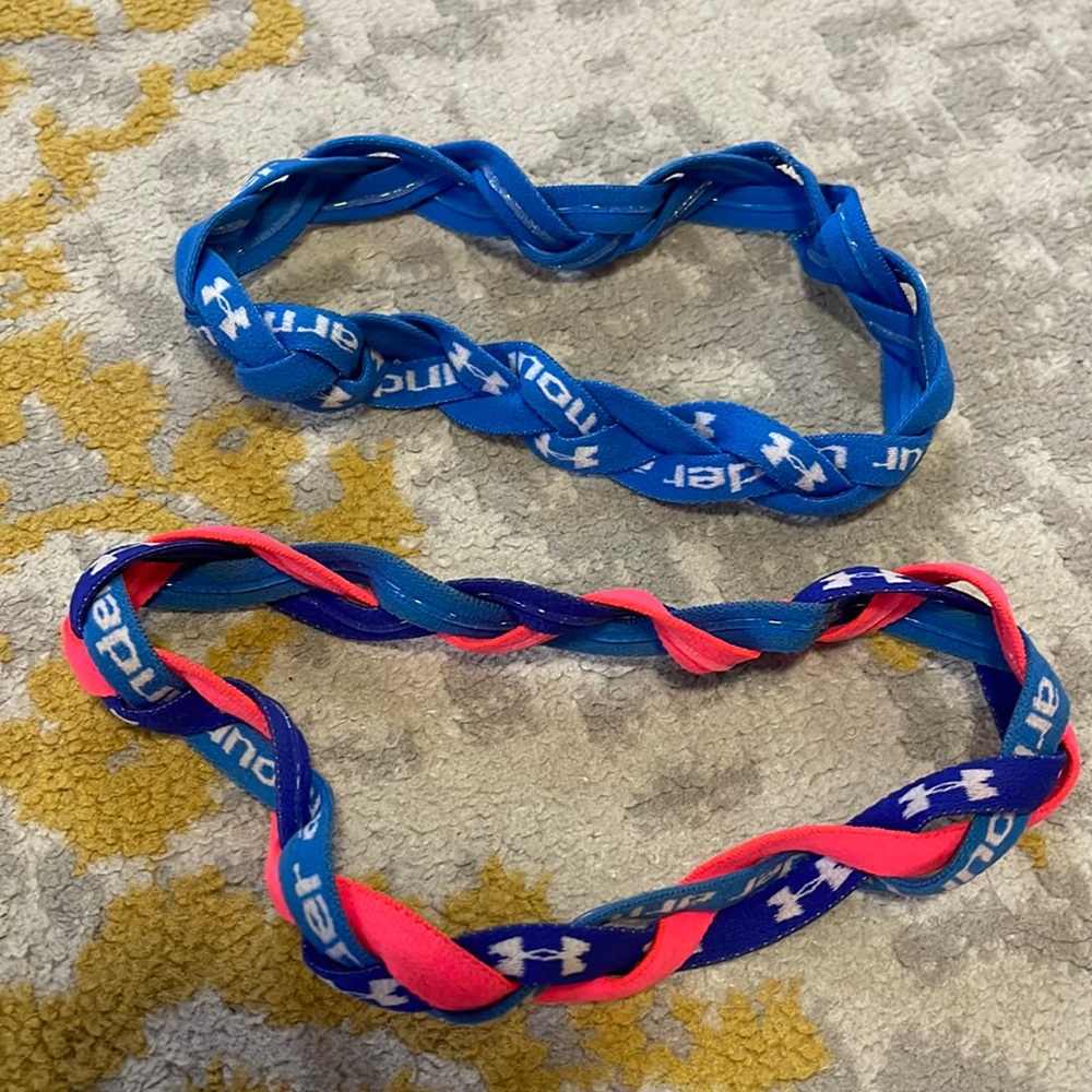 LAST CHANCE - donating 2/1- Under Armour braided elastic headbands